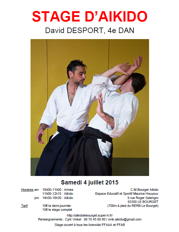 STAGE D’AIKIDO - David DESPORT - 4e DAN